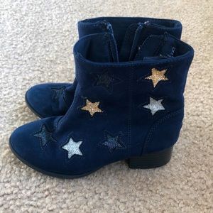 Old Navy ankle boots with glitter stars.